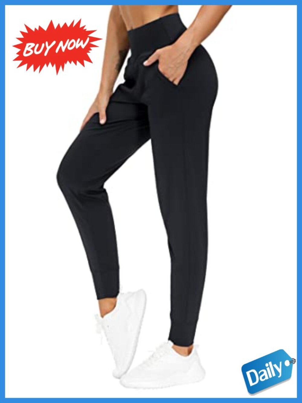 Women's Lightweight Tapered Joggers Polyamide Spandex Lounge Pants
